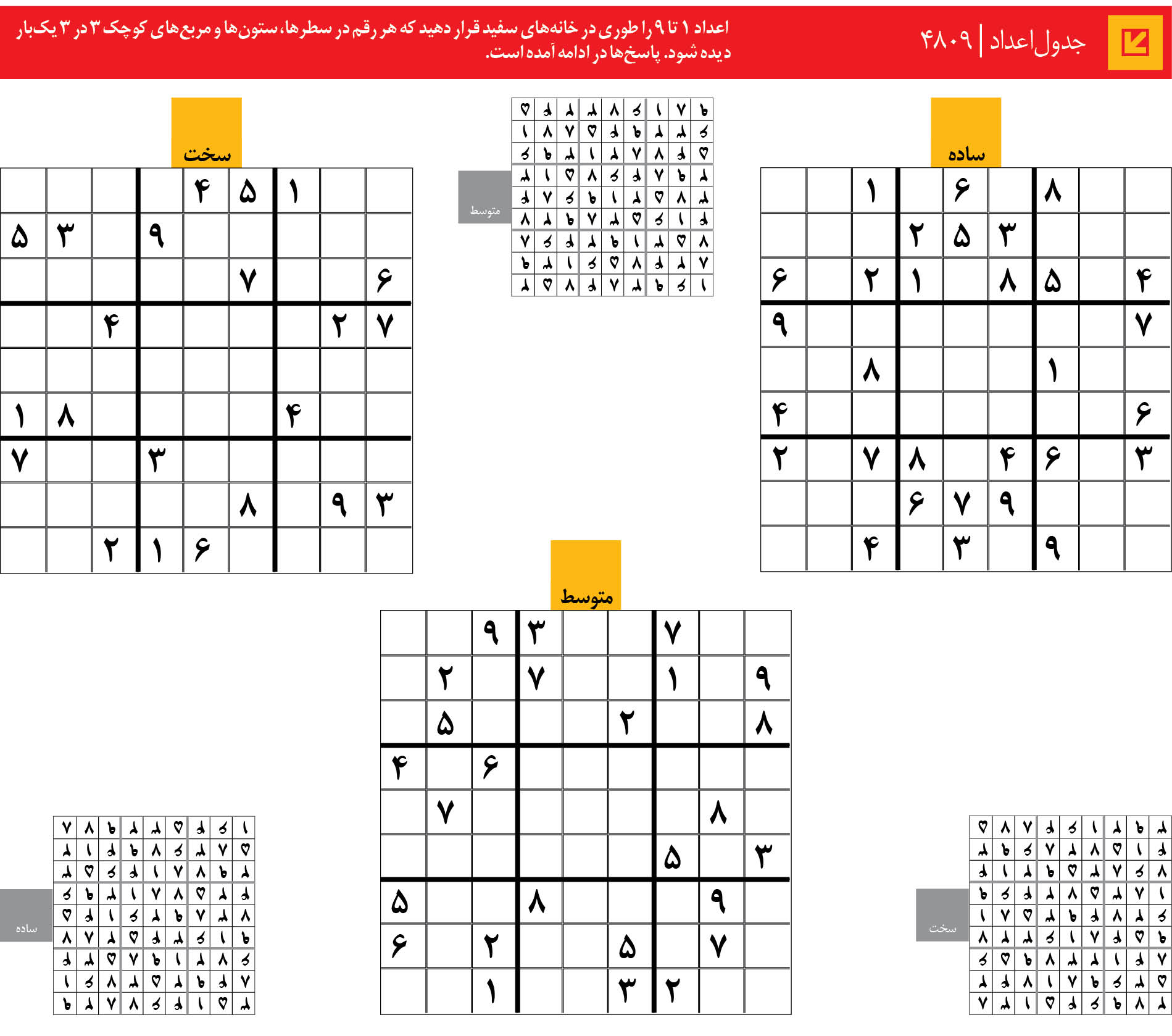 جدول‌اعداد | 4809