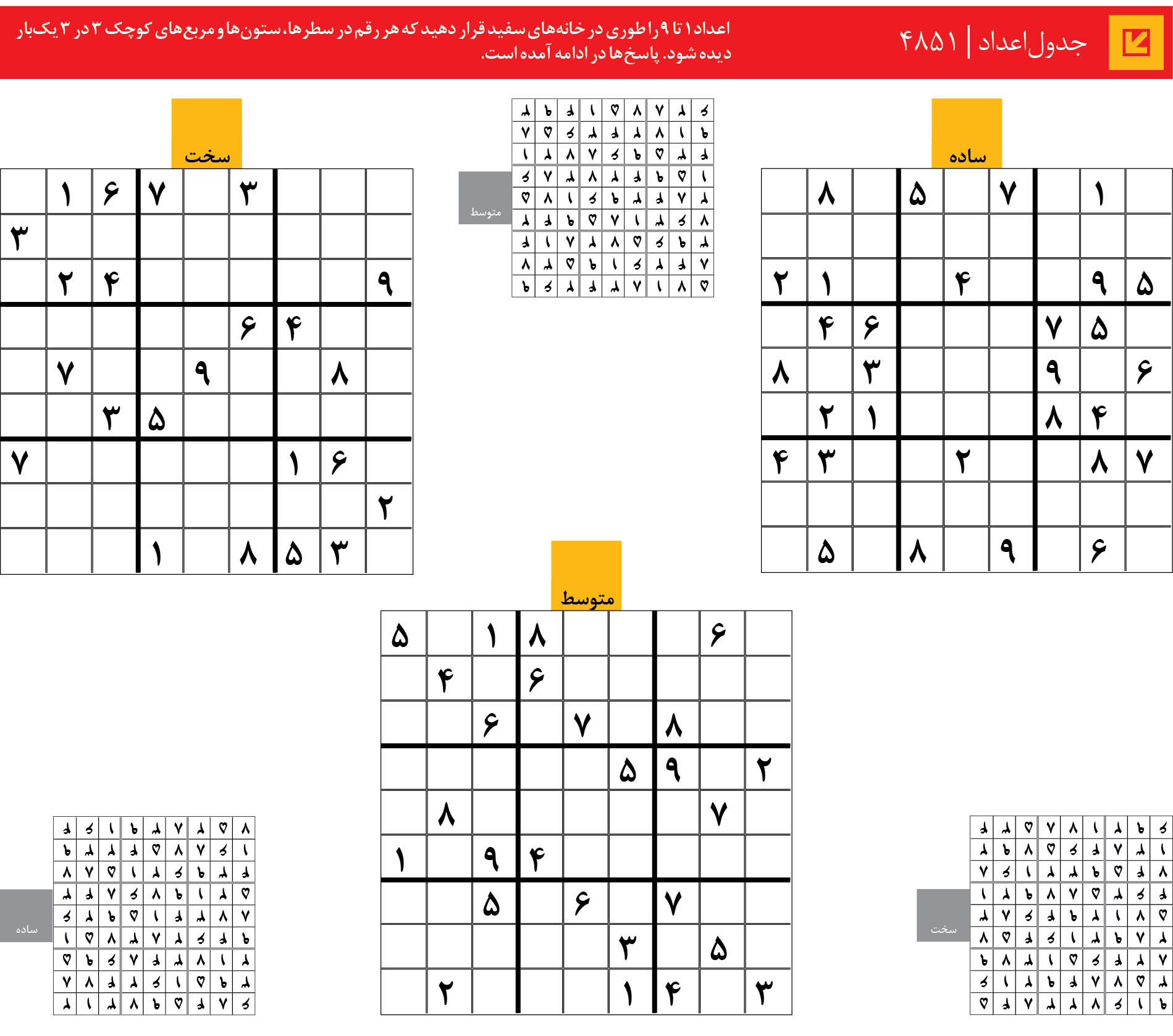 جدول‌اعداد | 4851