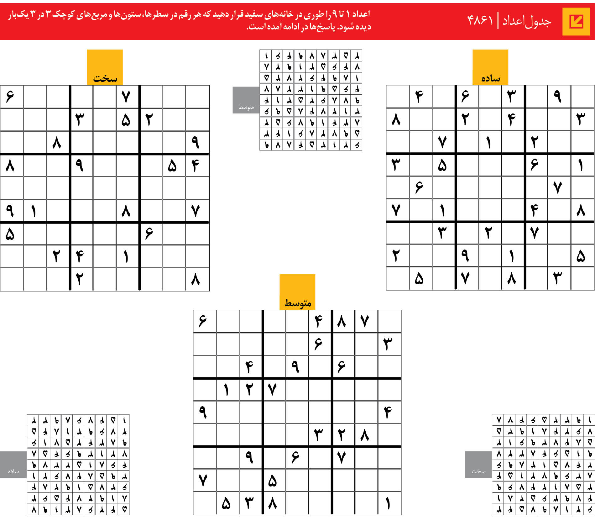 جدول‌اعداد | 4861