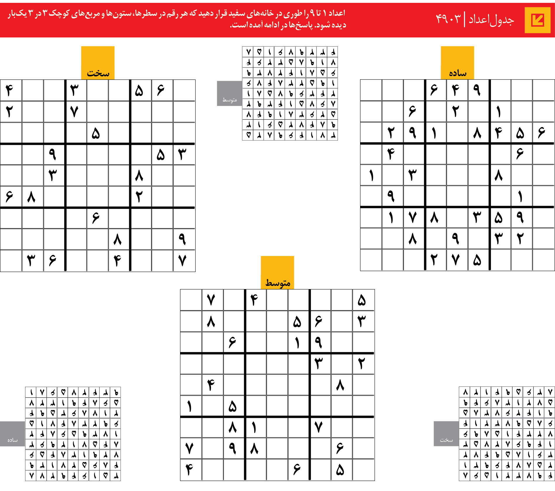 جدول‌اعداد | 4903