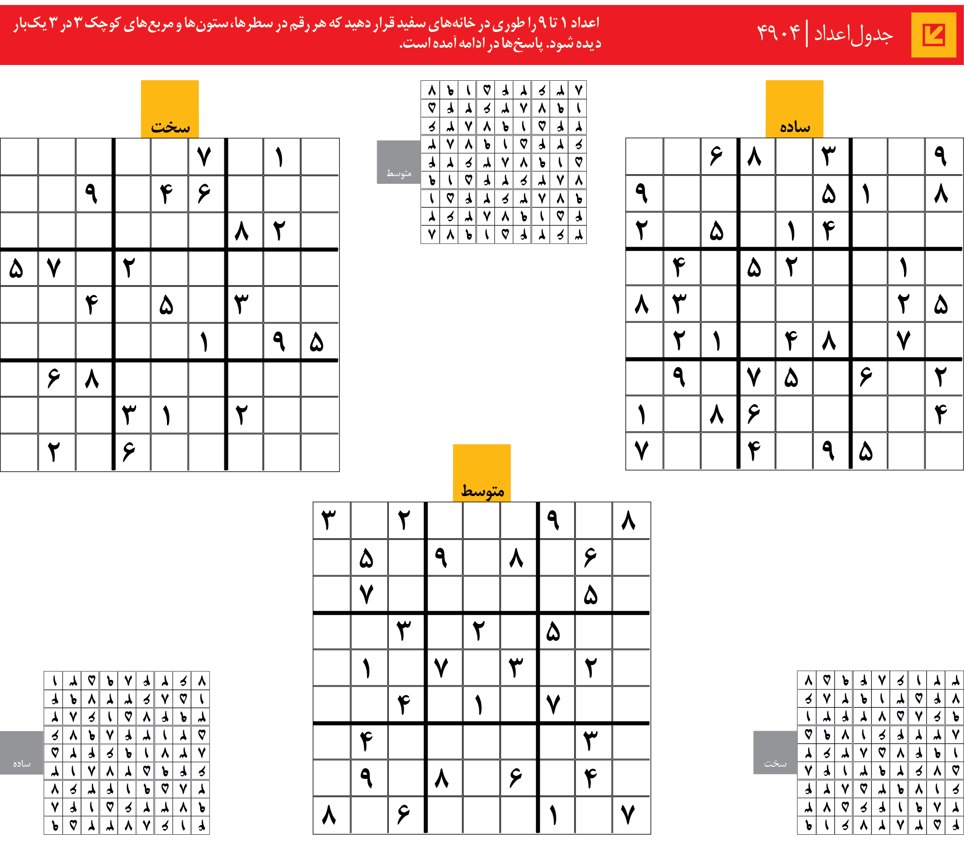 جدول‌اعداد | 4904