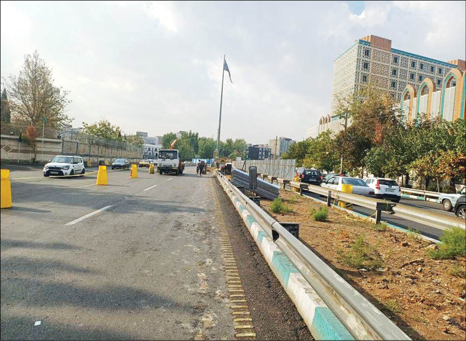 تغییر دسترسی به میدان سپاه ابتدای بزرگراه شهید صیاد شیرازی