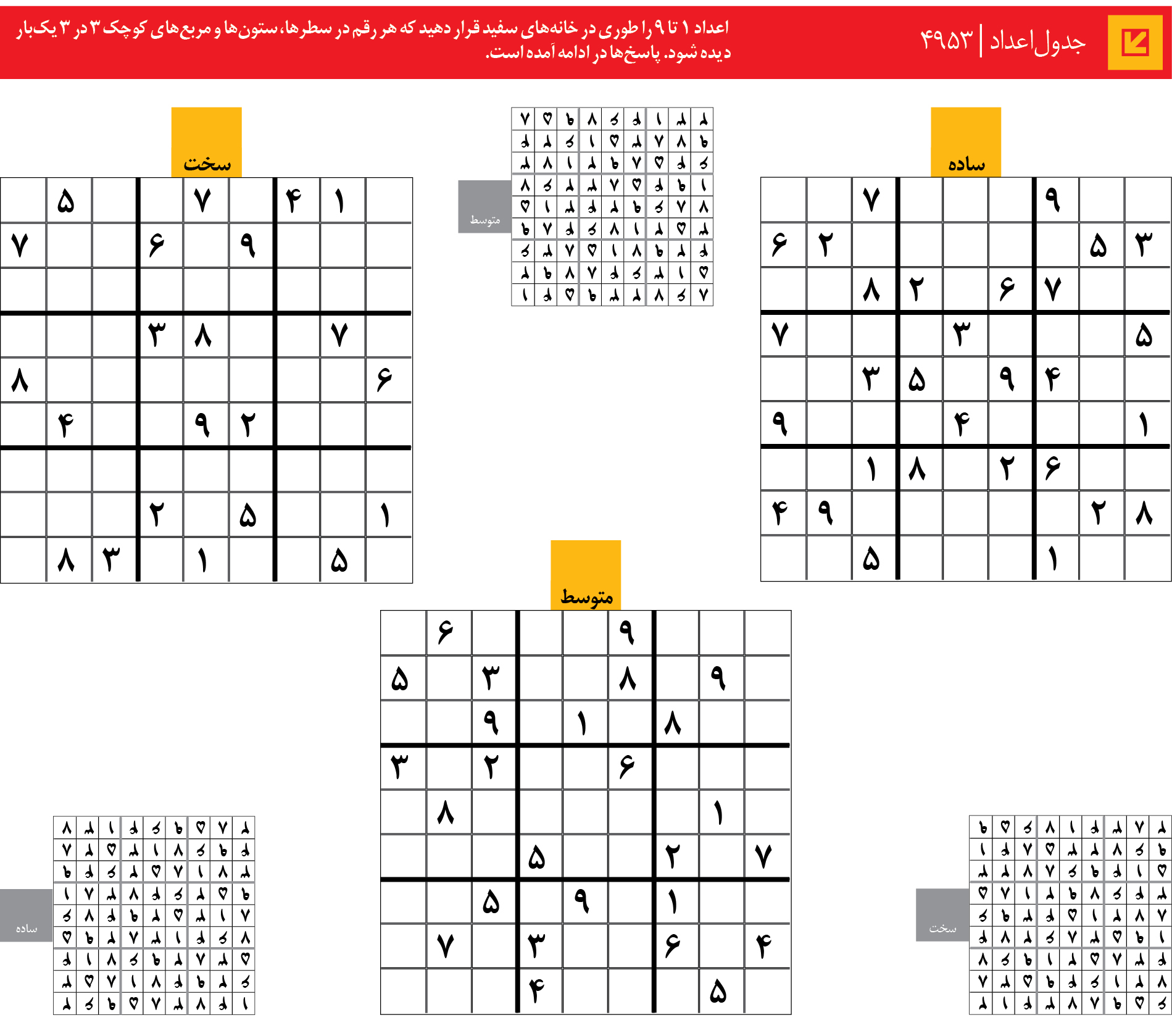 جدول‌اعداد | 4953
