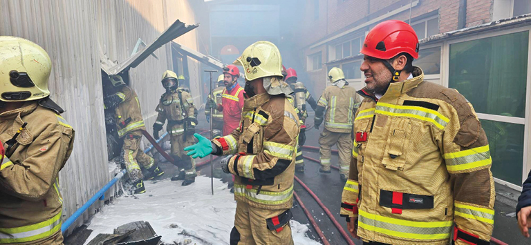 آتش‌سوزی گسترده در کارخانه لبنیات