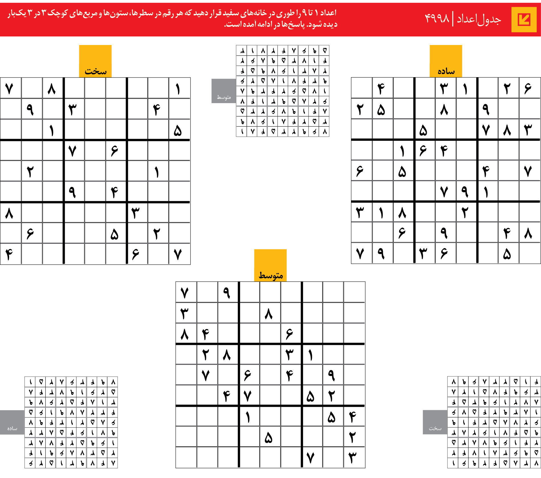 جدول‌اعداد | 4998