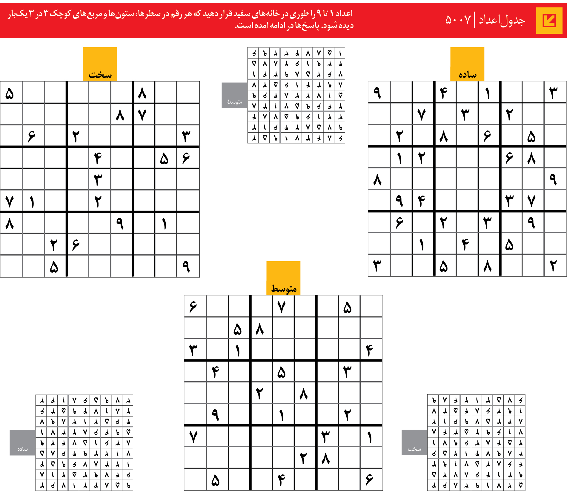 جدول‌اعداد | 5007