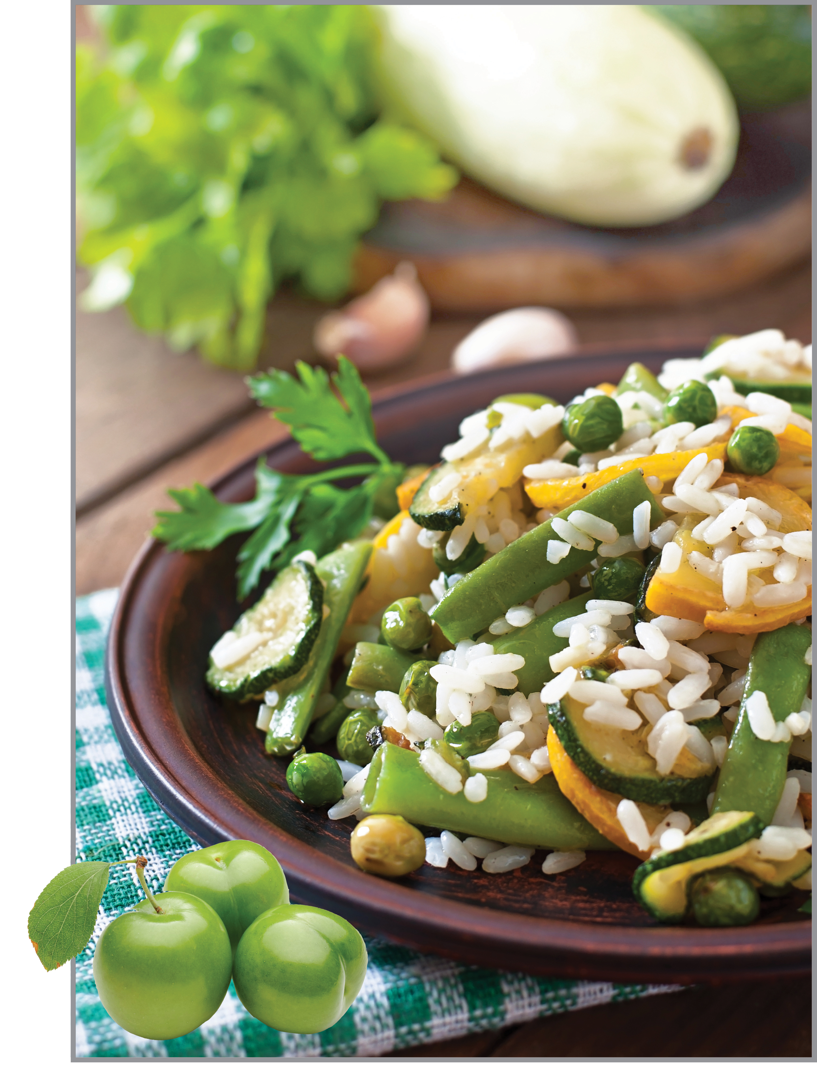 طبخ چند نوع غذا که ماده اصلی‌‌شان سبزی‌ها و میوه‌های فصل بهار است