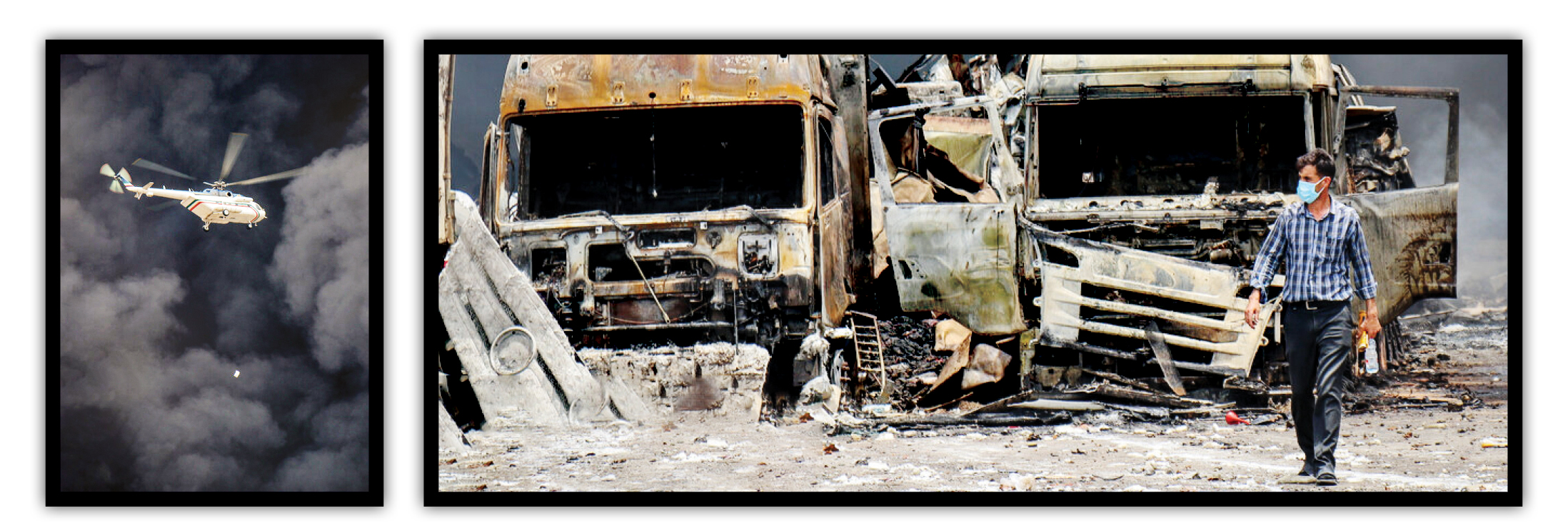 عملیات اطفای حریق در بندر شهید رجایی همچنان ادامه دارد