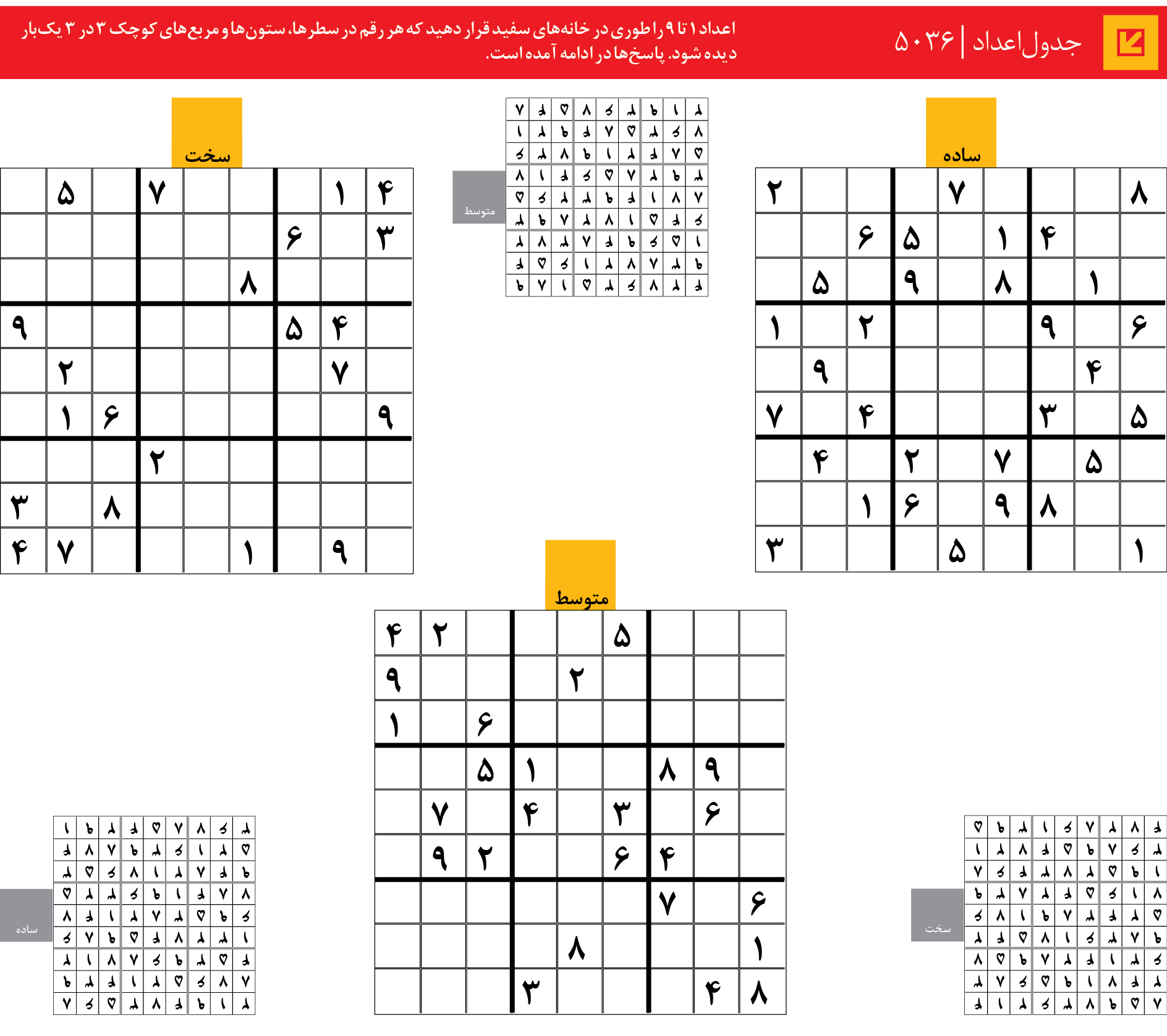 جدول‌اعداد | 5036