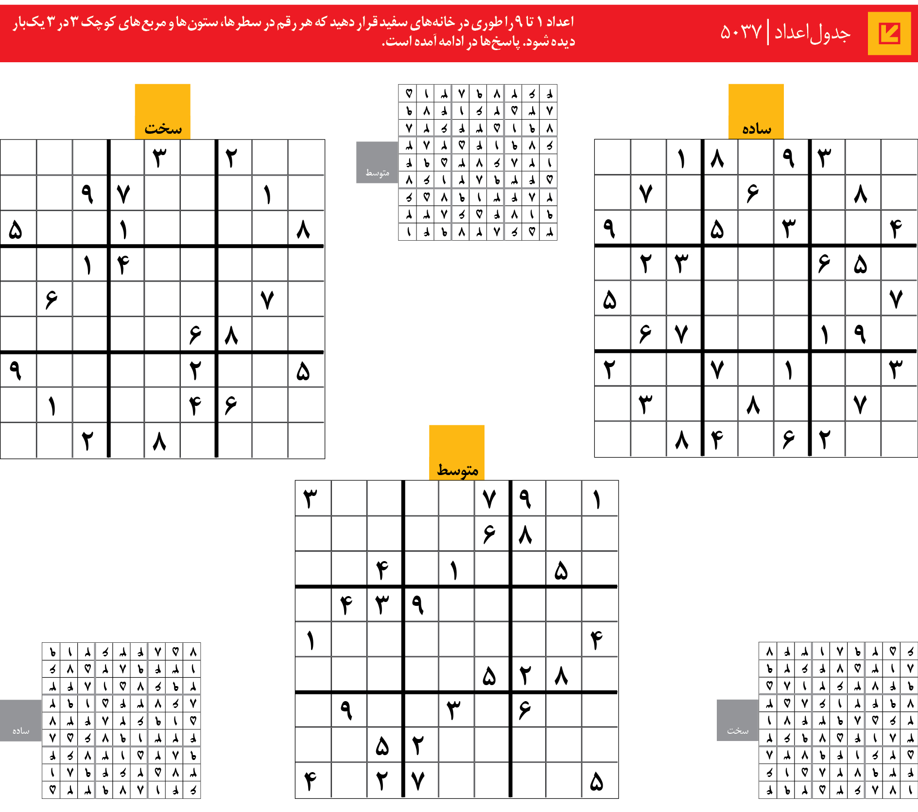 جدول‌اعداد | 5037