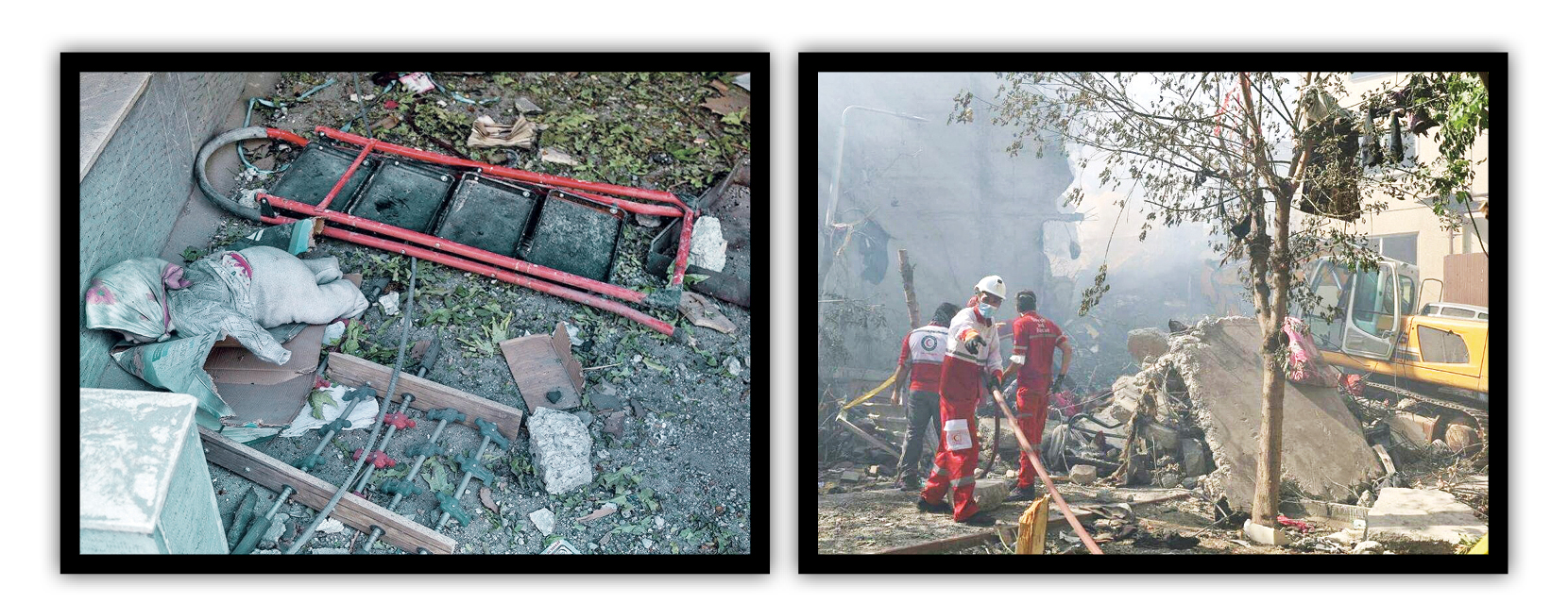 عملیات امدادگران آتش‌نشانی و هلال‌احمر برای نجات قربانیان حملات رژیم صهیونیستی ادامه دارد