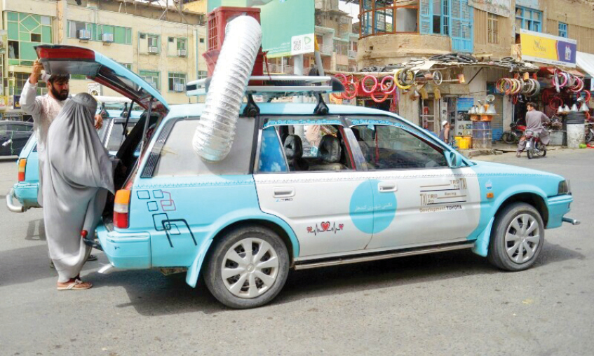 کولر آبی برای تاکسی بنزینی!