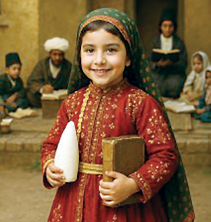 سوادآموزی با پیشکش کله قند