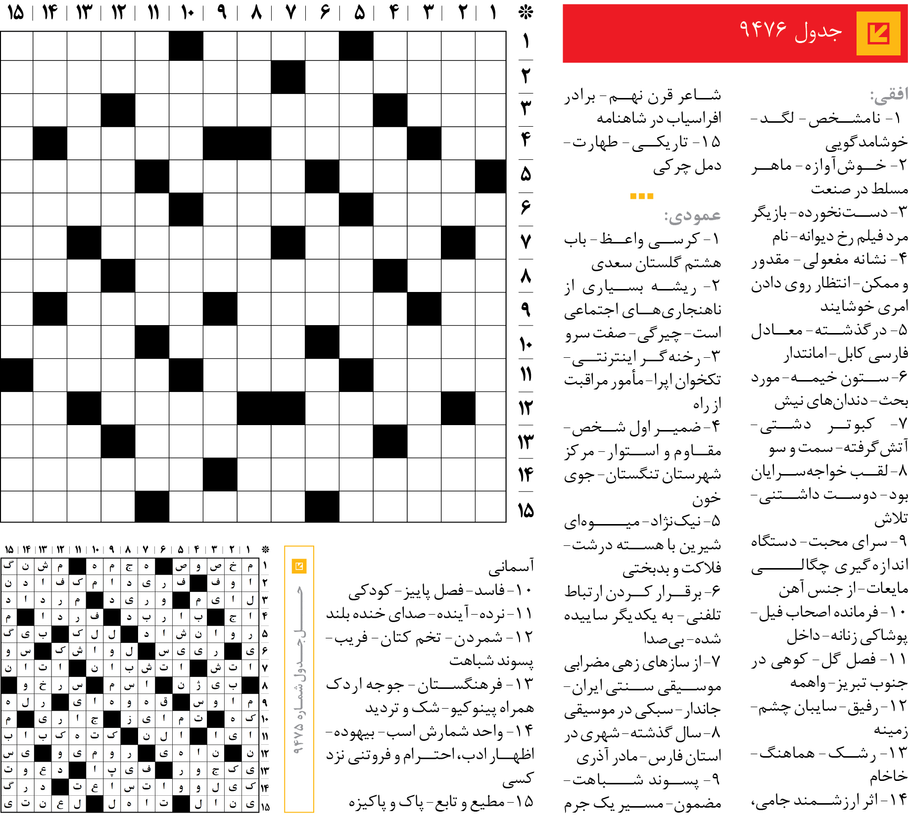 جد‌‌‌ول 9476