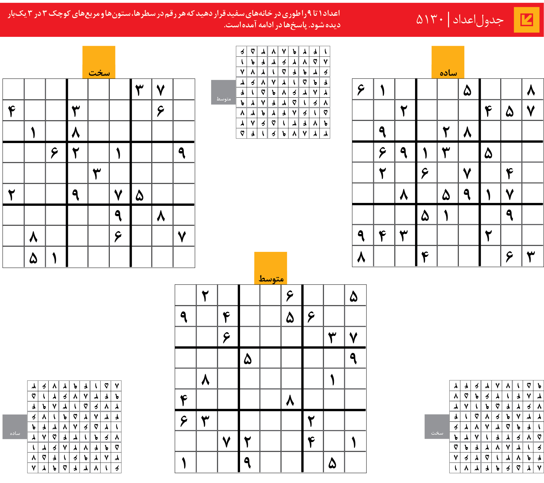 جدول‌اعداد | 5130