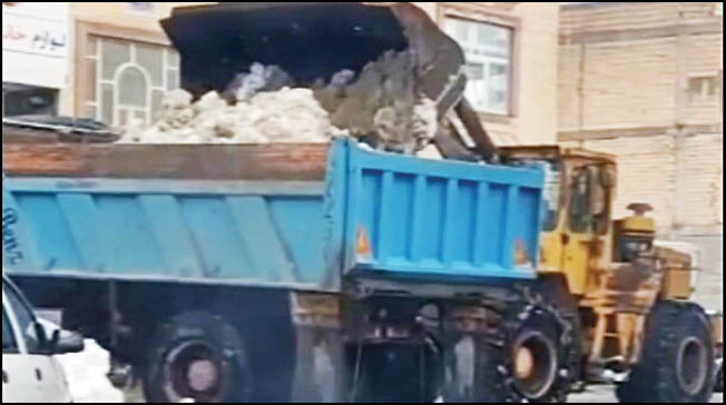 انتقال برف‌های بِن به دریاچه