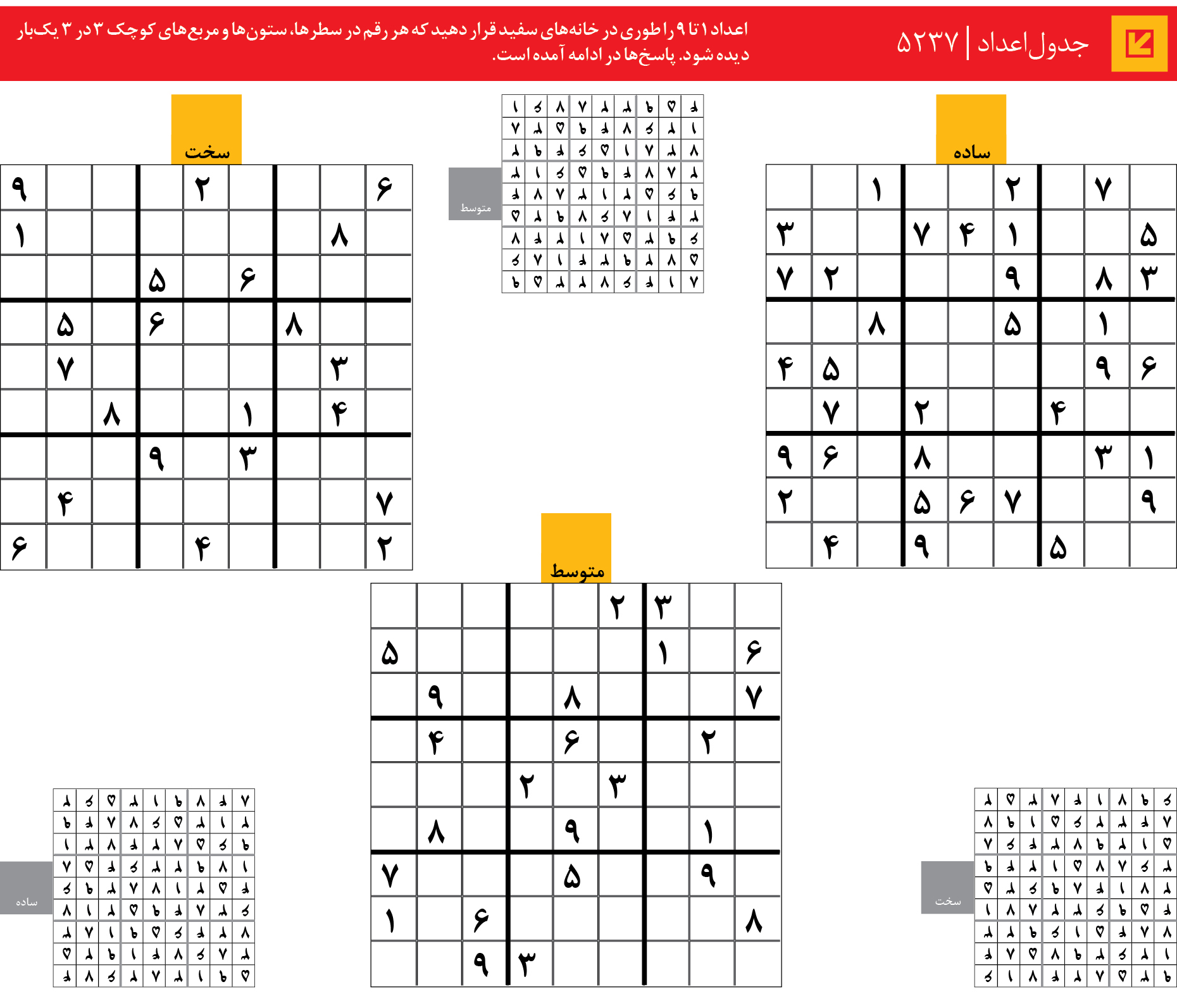 جدول‌اعداد | 5237