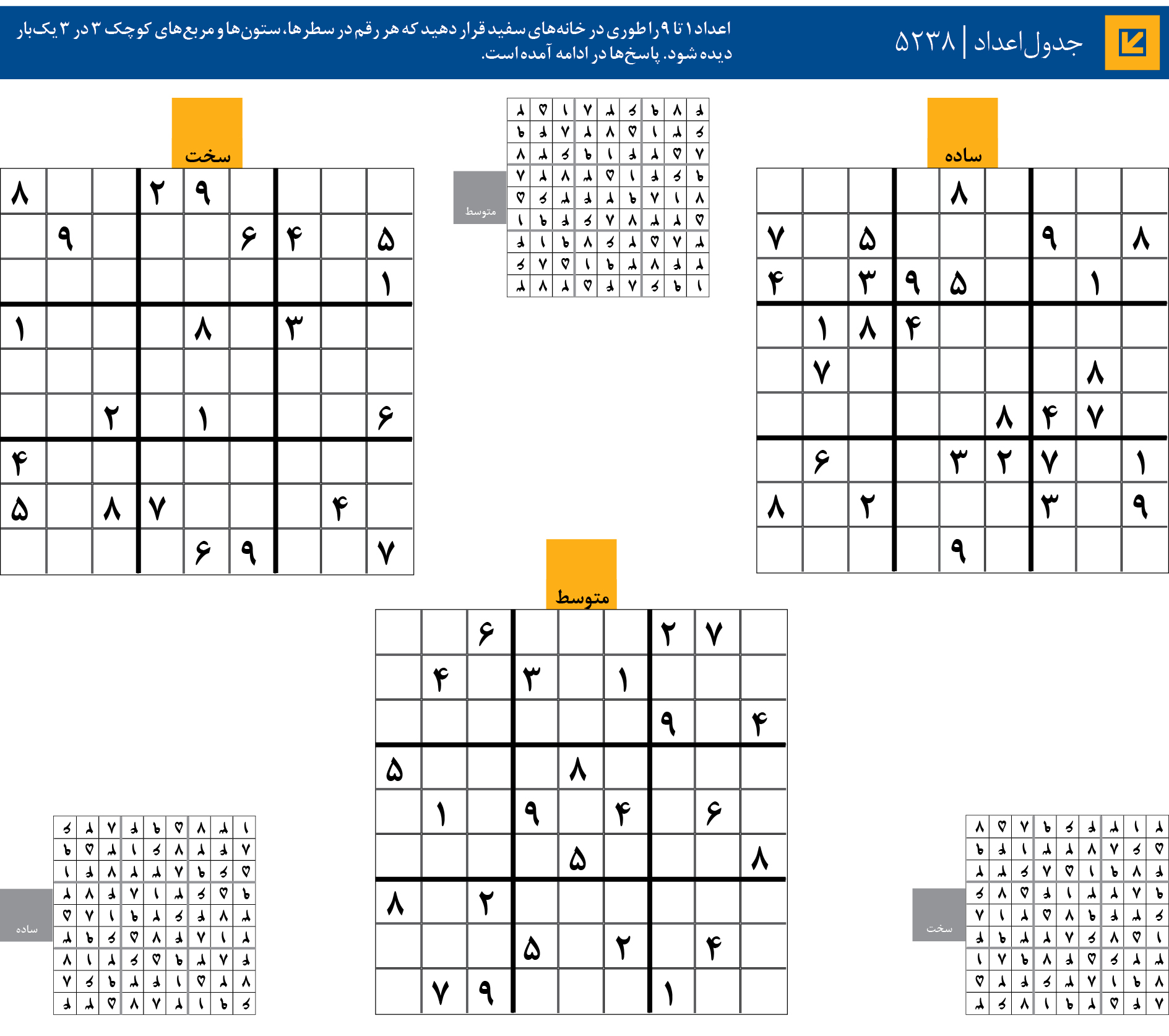 جدول‌اعداد | 5238