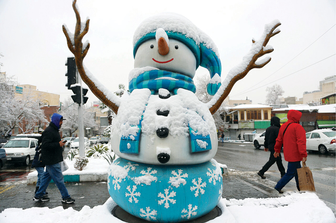 لذت برف بازی در تهران